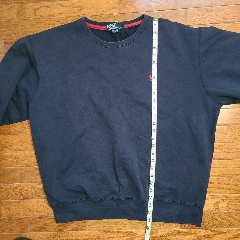 Vtg Mens 90s Polo Ralph Lauren Navy Blue Essential Crewneck Sweatshirt Large XL